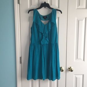 “Iz Byer” aqua blue cocktail dress